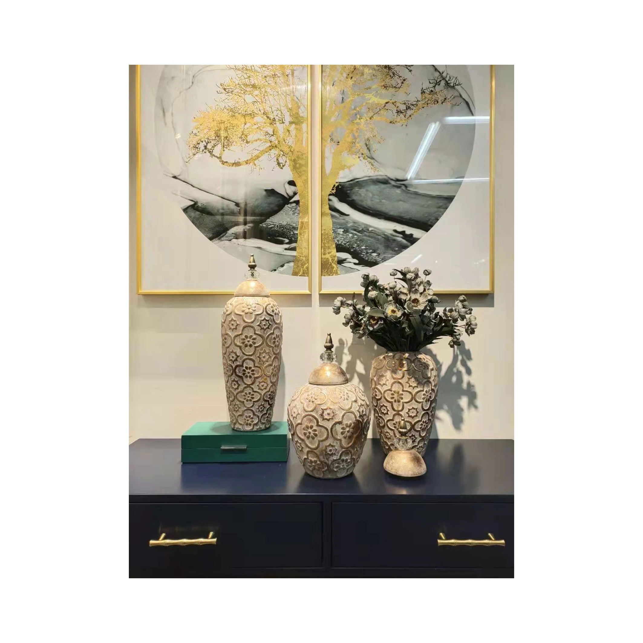 Direct Sales Cheap Classic Ceramic Container Home Decoration Vase (1600520165116)
