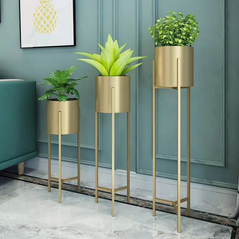 Modern Flowers Mini Plant Pot Indoor Flower Hydroponic Container Vase Metal Iron Flower Pot Stand planter