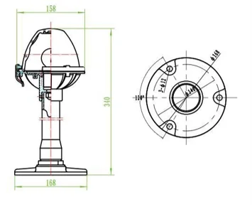 LED Halogen Elevated T Beacon Lamp For Airport
