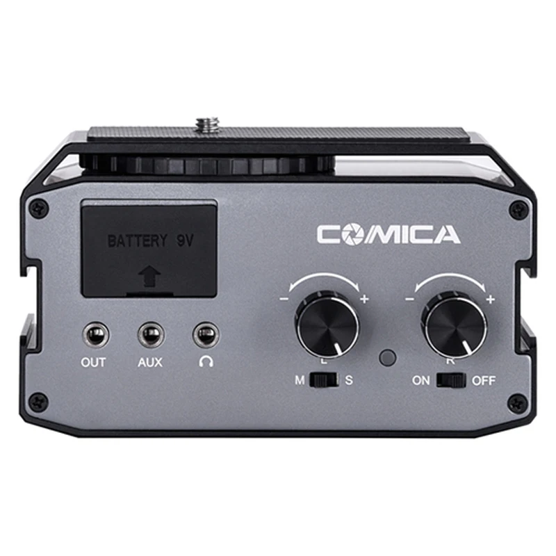 COMICA CVM-AX3 XLR/6.35mm/3.5mm (2-Groups)Port Camera Mixer Microphone Audio Mixer for Canon Nikon Sony Panasonic DSLR Camera