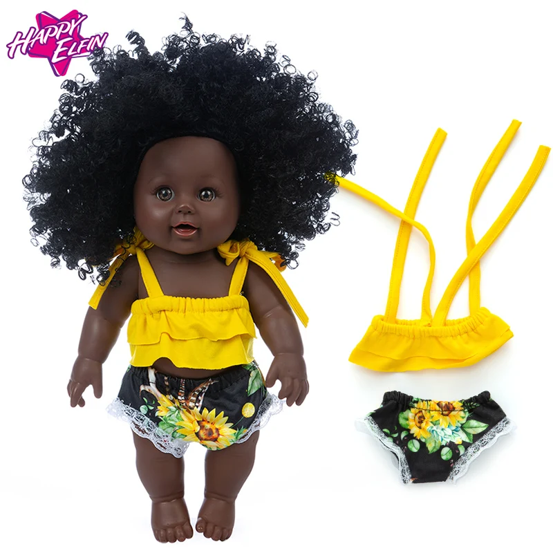 Top Sales 12 inch african american fashion black baby doll for girl doll manufacturer China Hot sale products