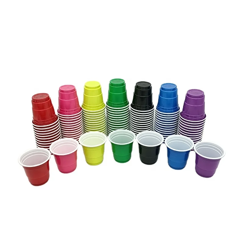 Mini Beer Pong Game Red 2oz Shot Glass Party Mini Cups