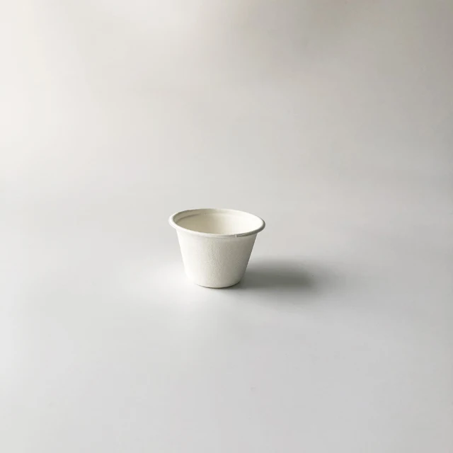 PLA/PET lid for 4oz portion cups take away eco friendly biodegradable disposable sugarcane bagasse cup for sauce