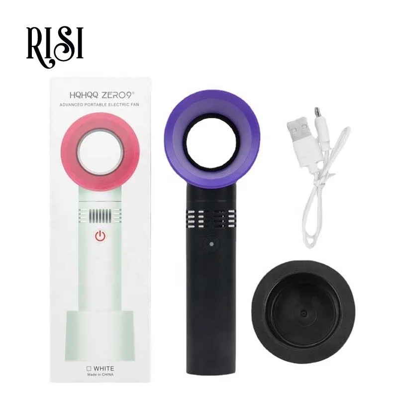 RISI Mini Fan Eyelash Portable Leafless Air Blower USB Mini Fans Eyelash Dryer for Eyelash Extension
