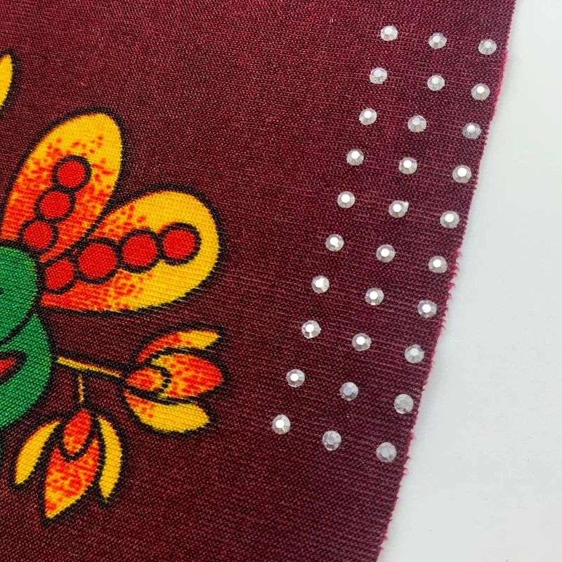 Best Quality New Fashion Design Soft Touch Stretch Custom Diamond Fabric Fdy  Print With Diamond Fabric  for Clothing