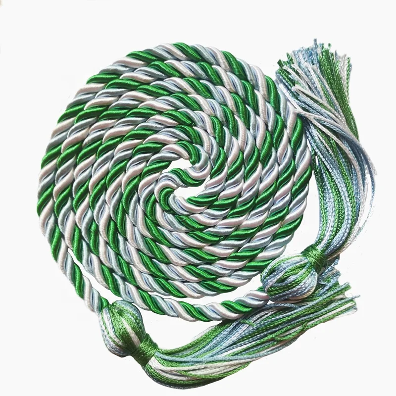 kelly green/light blue/white multicolor  graduation cords graduation cord graduation honor cord