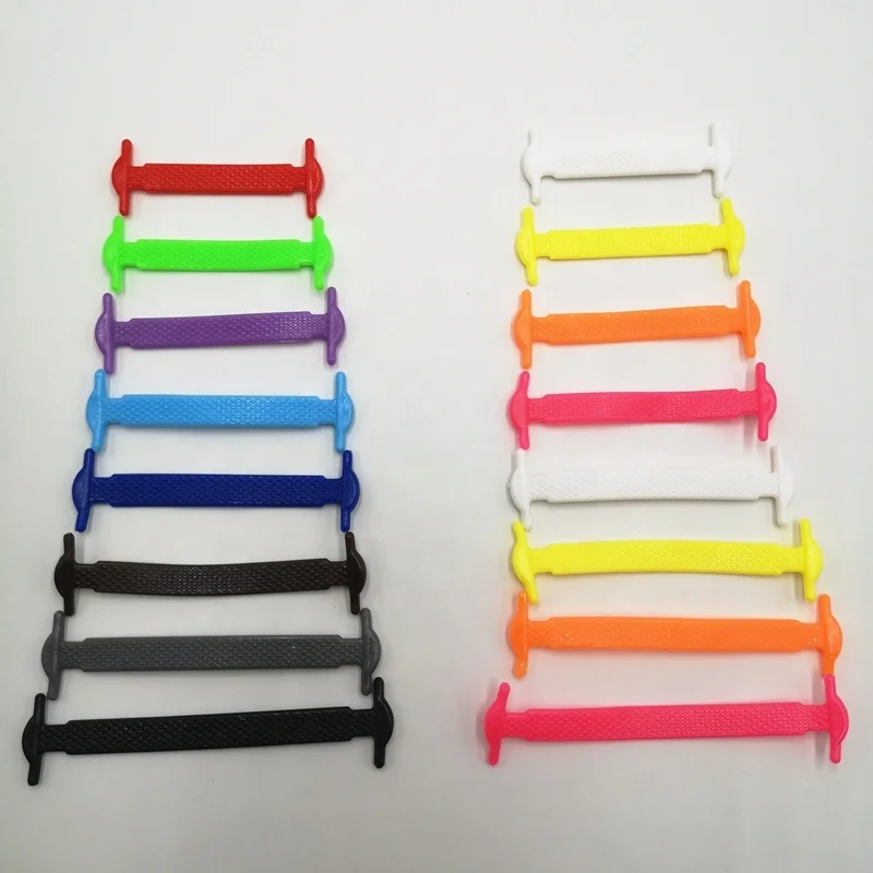 Unisex athletic running no tie elastic silicone shoe lace