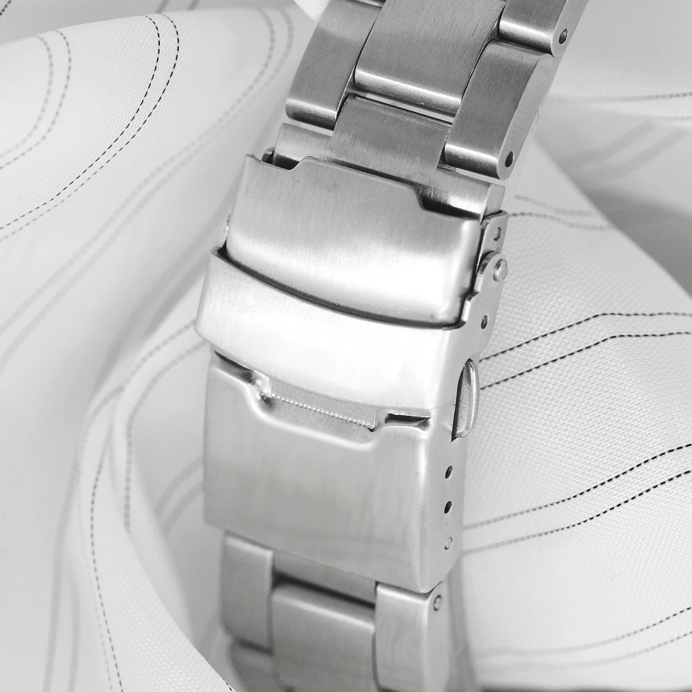 Mexda Charm Watch Stylish Durable Wristwatches Oem Luminous Hands Orange Dial SS Bracelet Automatic Watch for Men Relojes Hombre