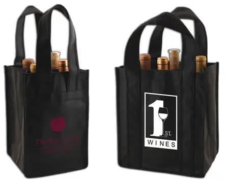 
Hot selling promotional six pack non woven wine bottle bags with custom logo 