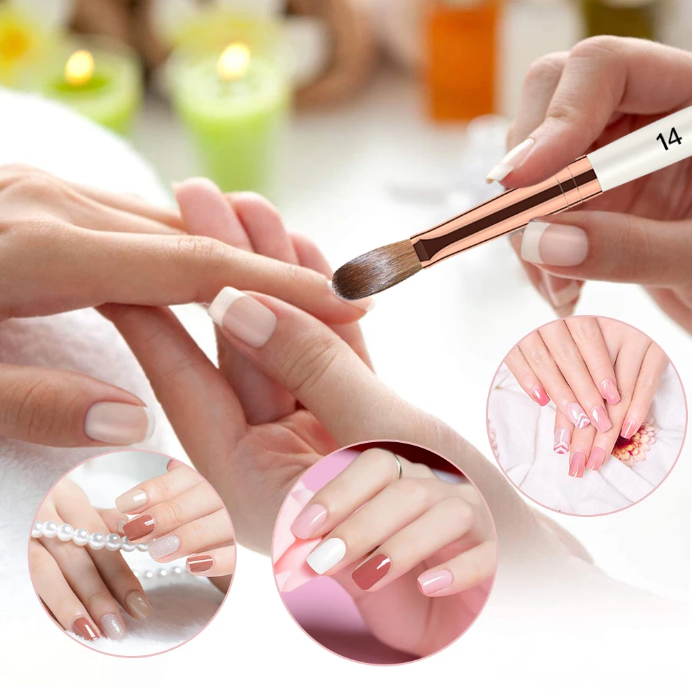 Professional Private Label Brushes Nail Art Supplies Personalized Germany 100% Kolinsky Acrylic Nail Brush 12 With Wood Handle