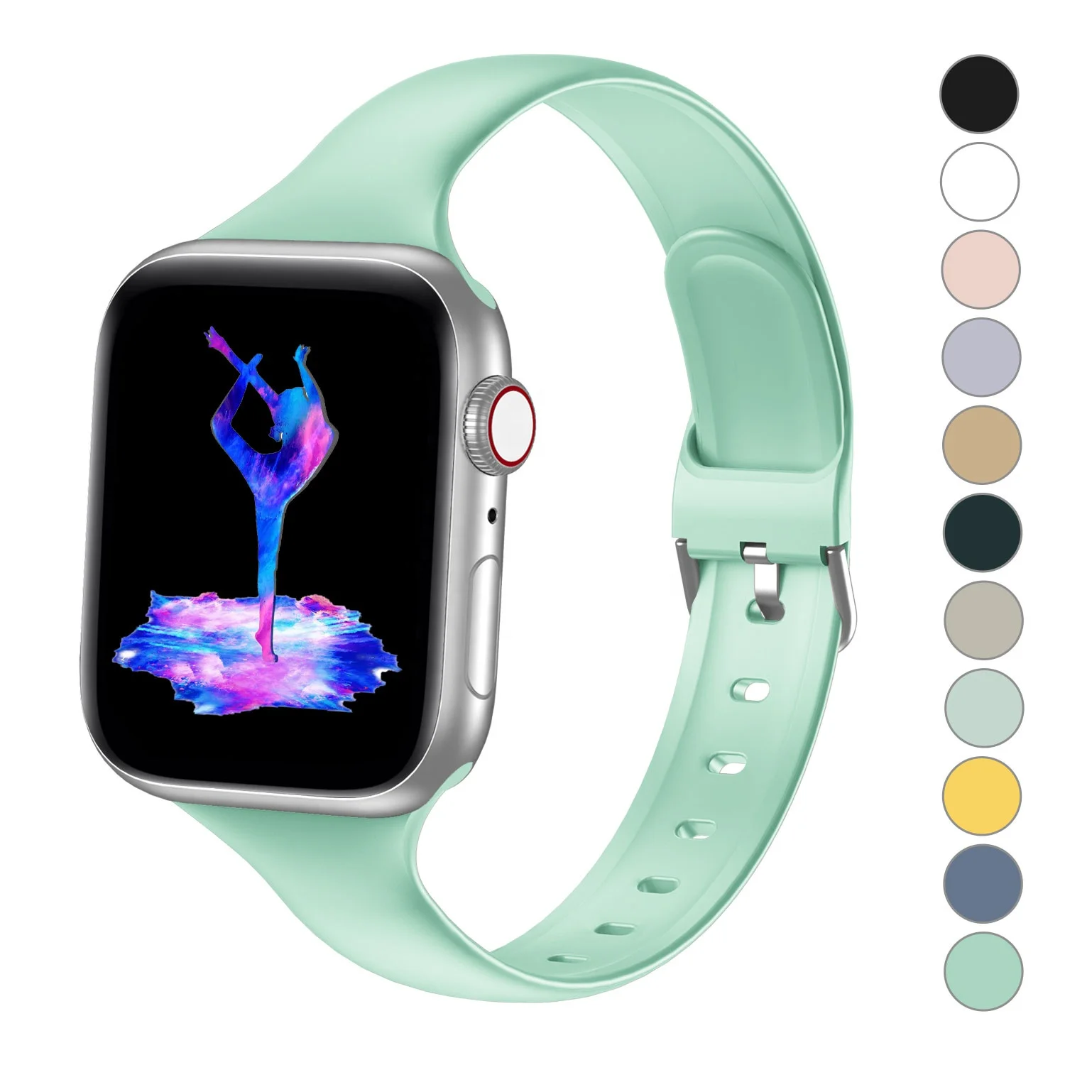 Reloj Inteligente de силикагель резиновый ремешок для наручных часов iwatch Apple watch Series спортивный силиконовый