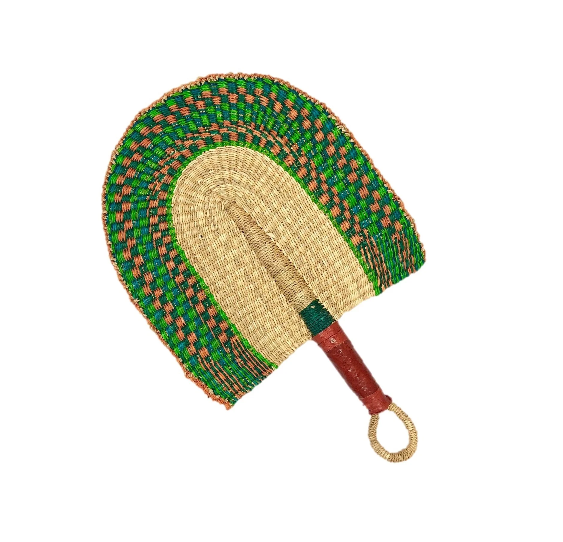 New design Hand woven Straw Cane Rattan Raffia Fan - Straw wedding Fan
