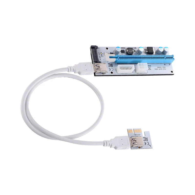 Pcie 008s Pci-e Экспресс 6pin 1 X до 16 расширитель Pci E X16 Ver008s Mini Usb 3 0 Райзер карта