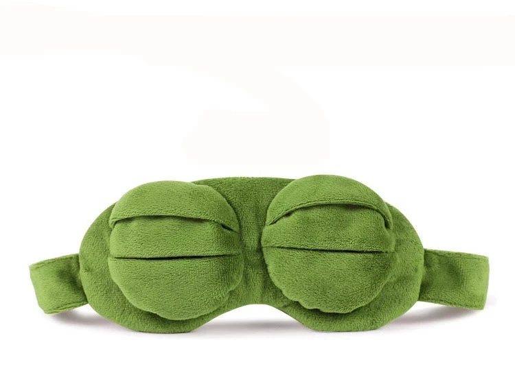 Cartoon Frog Sleep Mask Eyeshade Plush Eye Cover Travel Relax Gift Blindfold Cute Patches Cartoon Sleeping Mask for Kid Adult