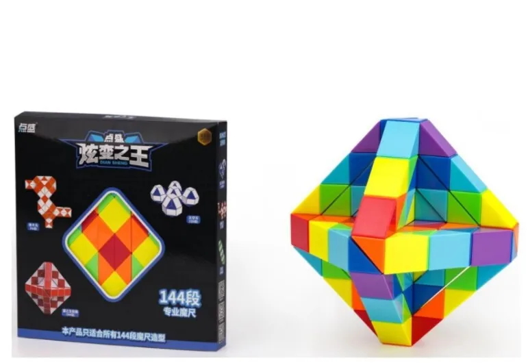 Diansheng 84/96/108/120/144/240 Section Changeable Rainbow Magic Magnetic Cube Folding Toy For Kids Puzzle Game Toys
