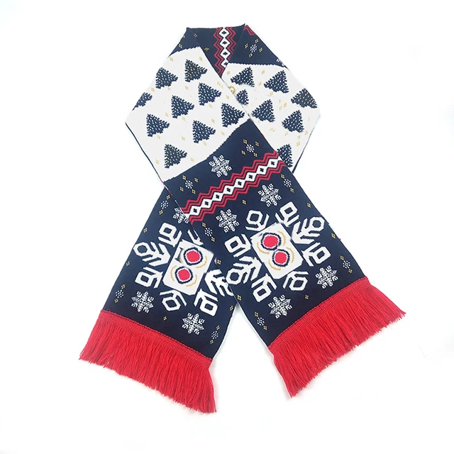 Custom acrylic jacquard kids knitted winter scarfs other shawls retro women satin scarf fashion ladies Christmas scarves