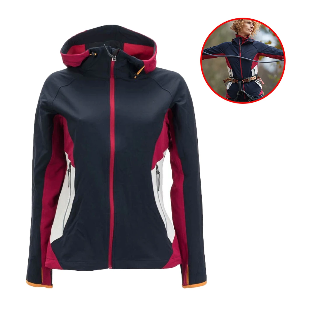 Spring Hiking Jacket Windproof Rain Jacket Hooded Shell Waterproof for Women