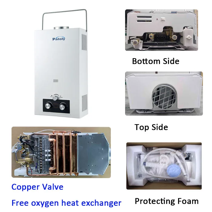 Portable Propane Water Heater and Shower Pump Compact Street Cleaning and Shower System