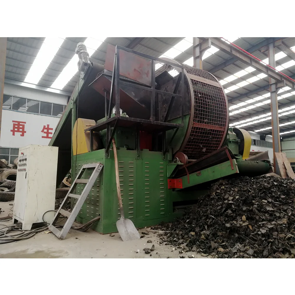 China manufacturer waste car tires crusher truck tire shredding machine
