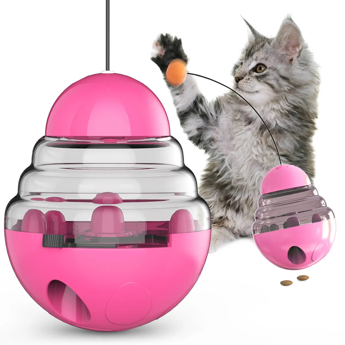 Funny pet training tool slow feeder pet food snack ball snack ball cat toy leaking ball kitten puzzle toy tumbler toy pet