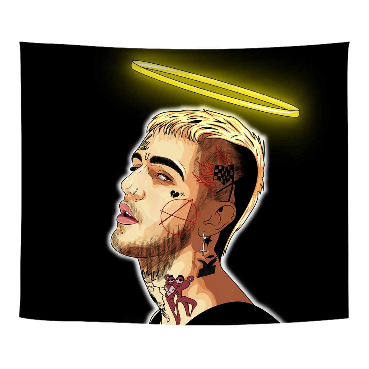 Фоновая ткань Lil Peep Rap домашний декор для гостиной настенное украшение подвесной гобелен с