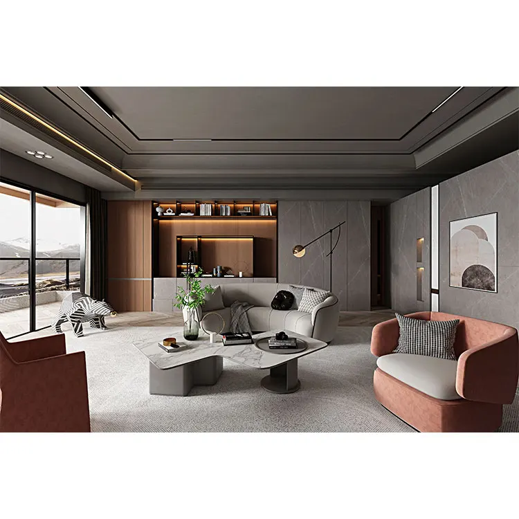 Professional Manufacturer 3mm Ultra-thin Sintered Stone Slab Natrual Stone Look Dark Body Porcelain Floor Tiles