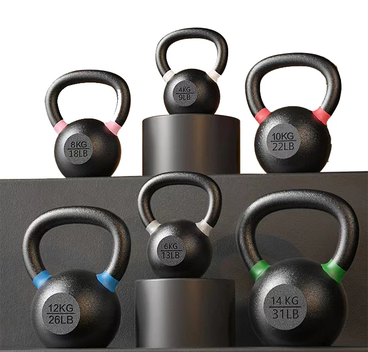 Gym Equipment Weights Accessories Powder Coated Cast Iron Vinyl Kettlebells