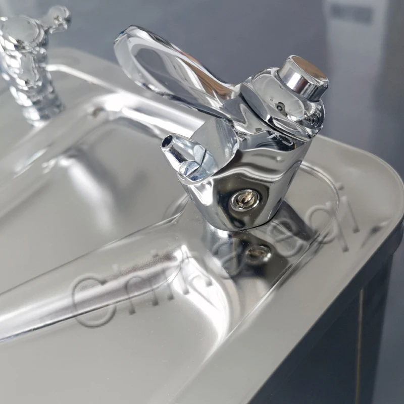 Public use drinking fountain water cooler