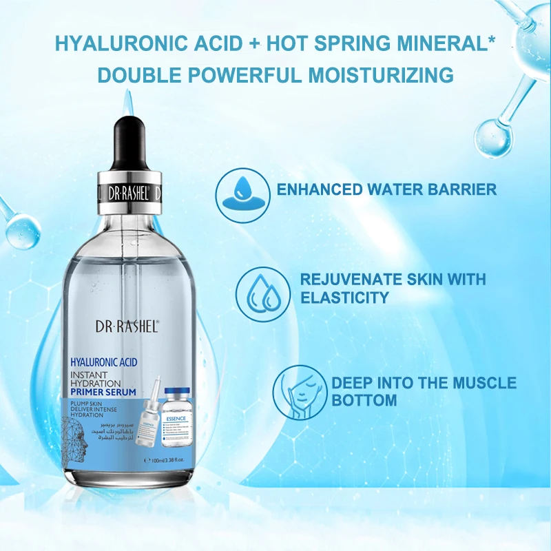 Dr Rashel Hyaluronic Acid Primer Serum 100ml Moisturizing Purifying Restoring Hydrating Facial Care