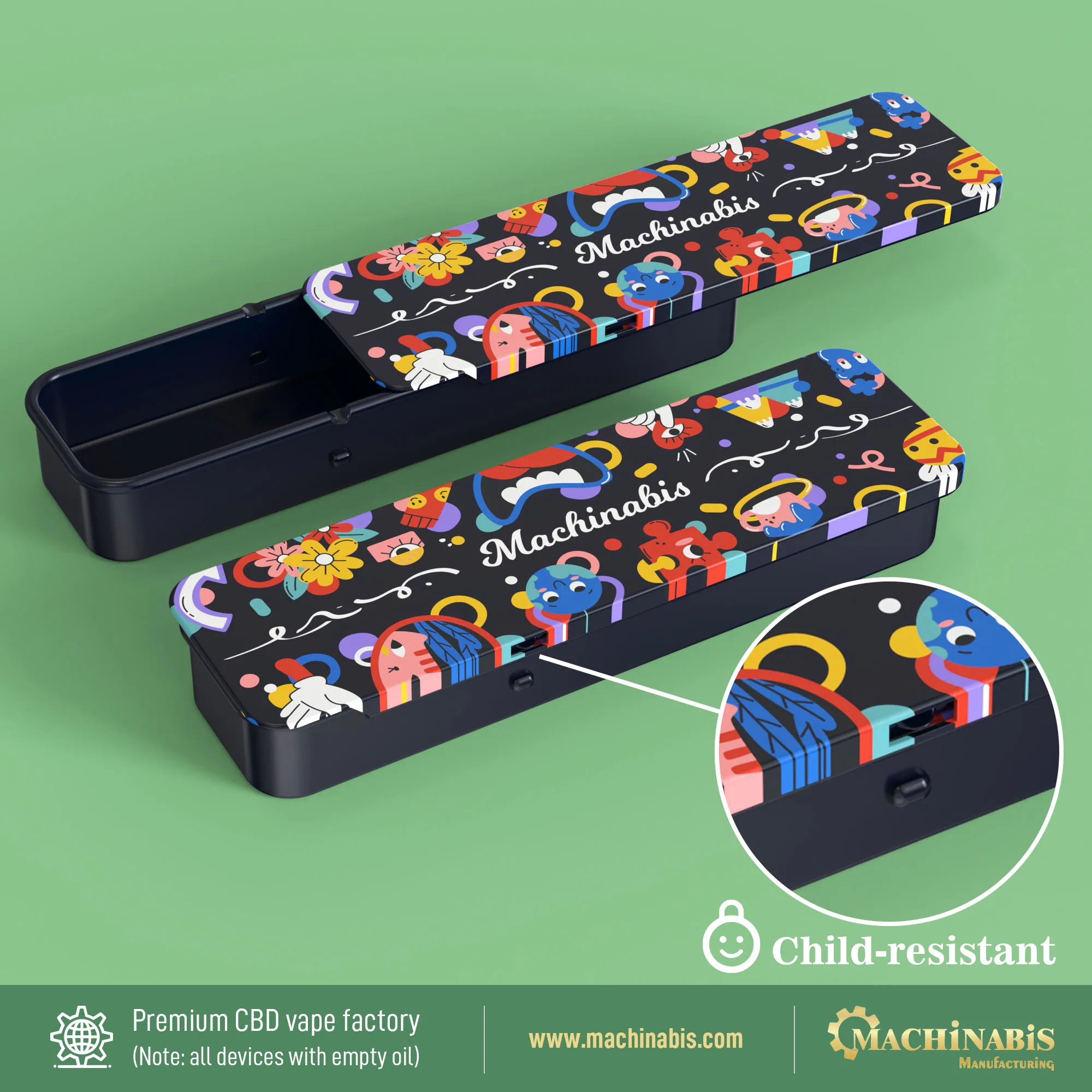 High Quality Rectangle Metal Candy Flower 0.7OZ 0.9OZ Small Can  with Plastic CR Button