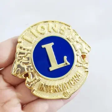 Hot Sale Custom Fashion Glod Lion Club Hard Enamel Lapel Pin