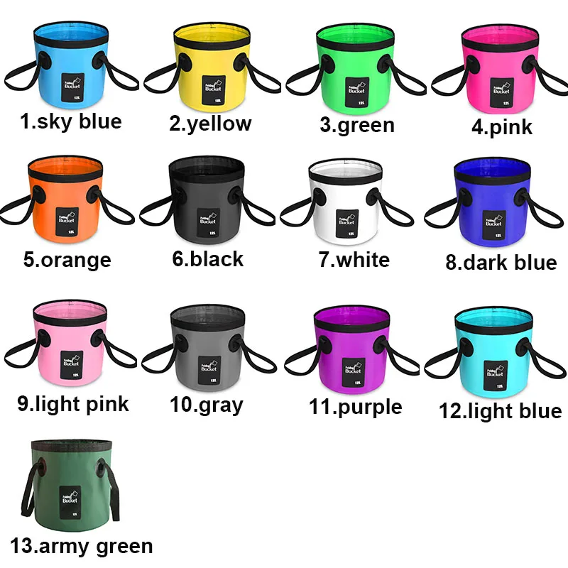 Wholesale Multifunctional outdoors fishing bag 12L 20L Waterproof Folding camping Bucket