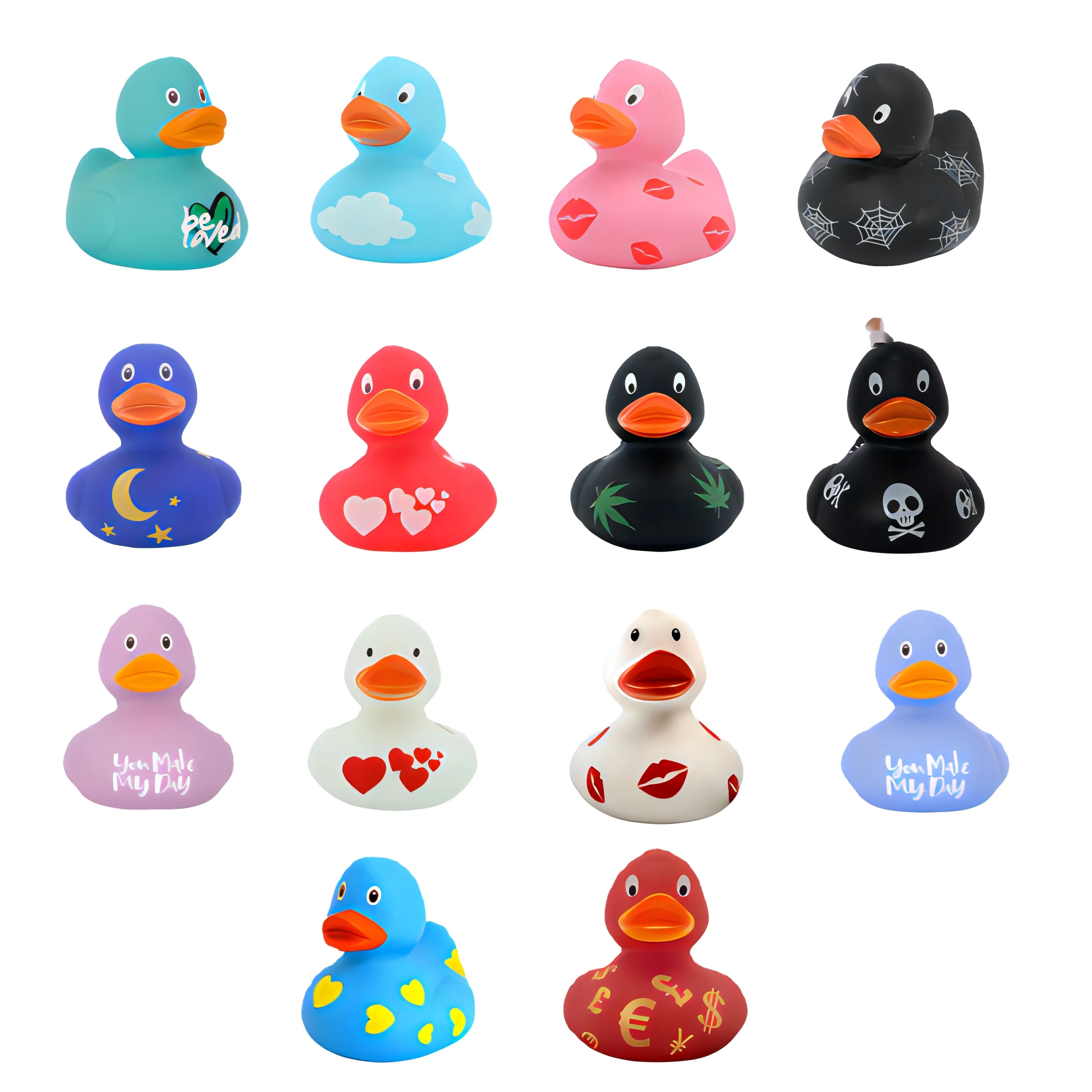 Customized logo PVC 8-10 cm large size Rubber duck figure toys craft promotional gift Printed Bulk Bathtub Squeaky Bath toys