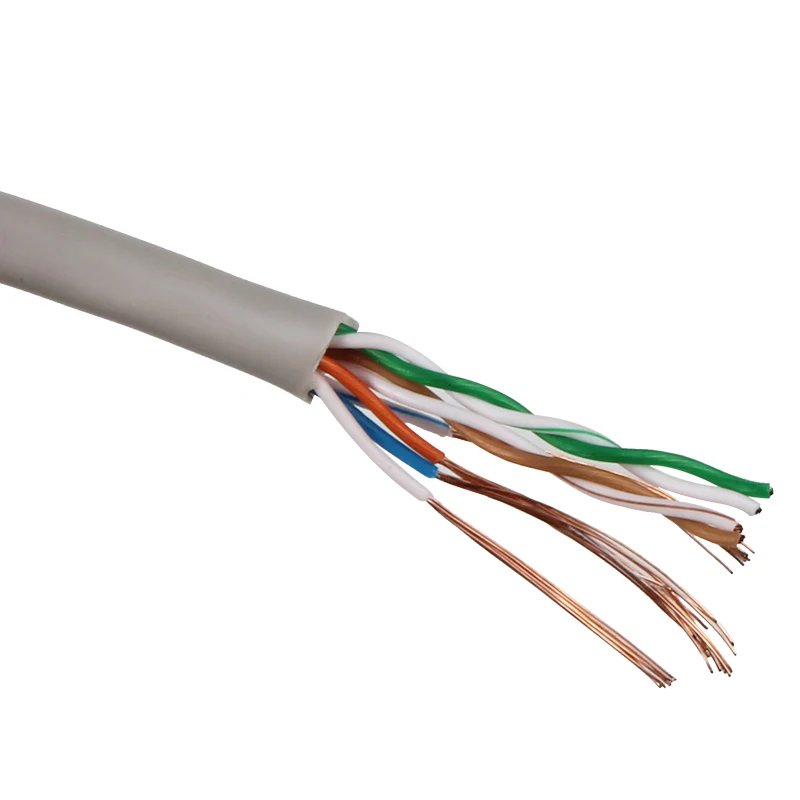 VCOM PVC Jacket Indoor Stranded Cat5e Cable Unshielded UTP LAN Pass Channel Test 100M Network Cable
