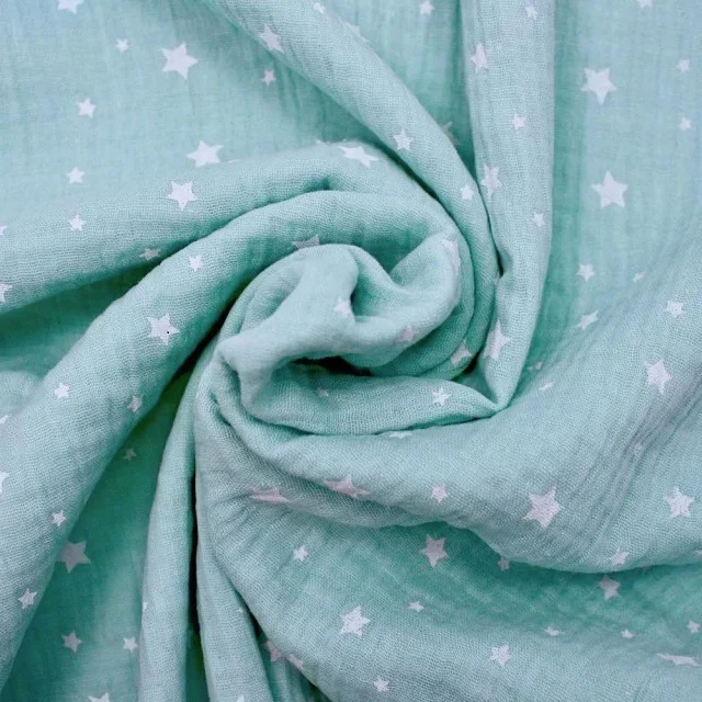 Bamboo GOTS Certified Organic Cotton Double Gauze Swaddle Fabric