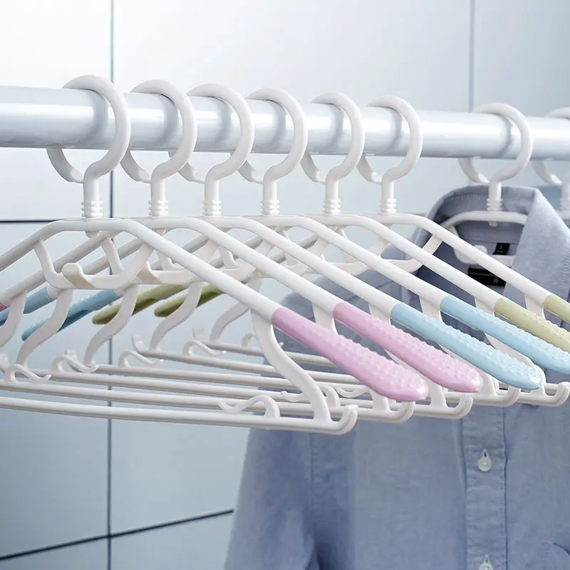 Non slip coat hanger heavy duty 360 swivel space saving clothes plastic hangers