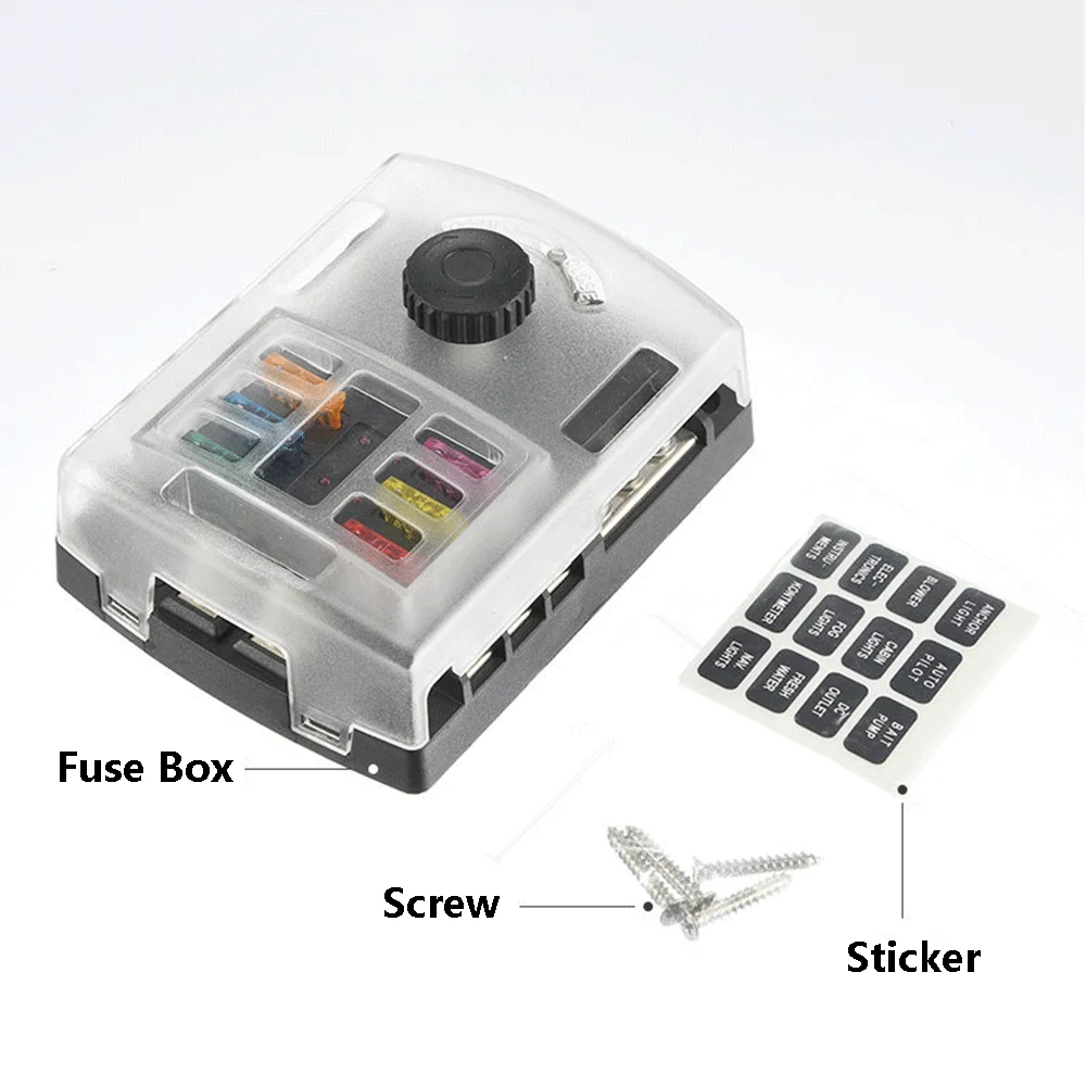 Marine Automotive 300A DC 12V 24V 6 way fuse blade block holder fuse box