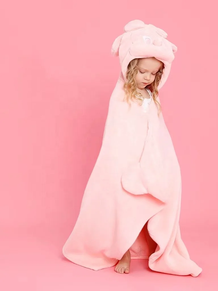 Factory Sale Kids Cartoon Plush Animal Pajamas Mickey Mouse Bathrobe Children Sleepwear Bath Towel for Baby