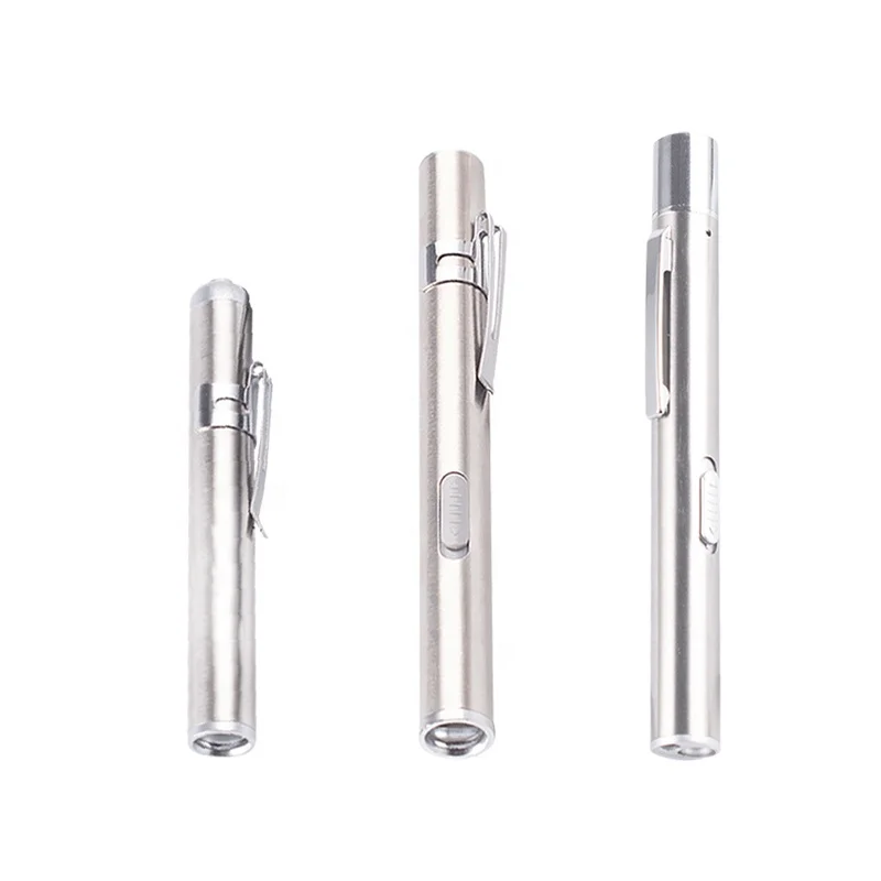 LED Pupil pen special eye ear, nose and throat oral lamp USB charging yellow and white dual light source medical flashlight