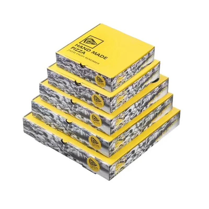 2024 Wholesale Cheap Price Logo Flexo Printed Custom Pizza Box Design With 0.18mm Thickness