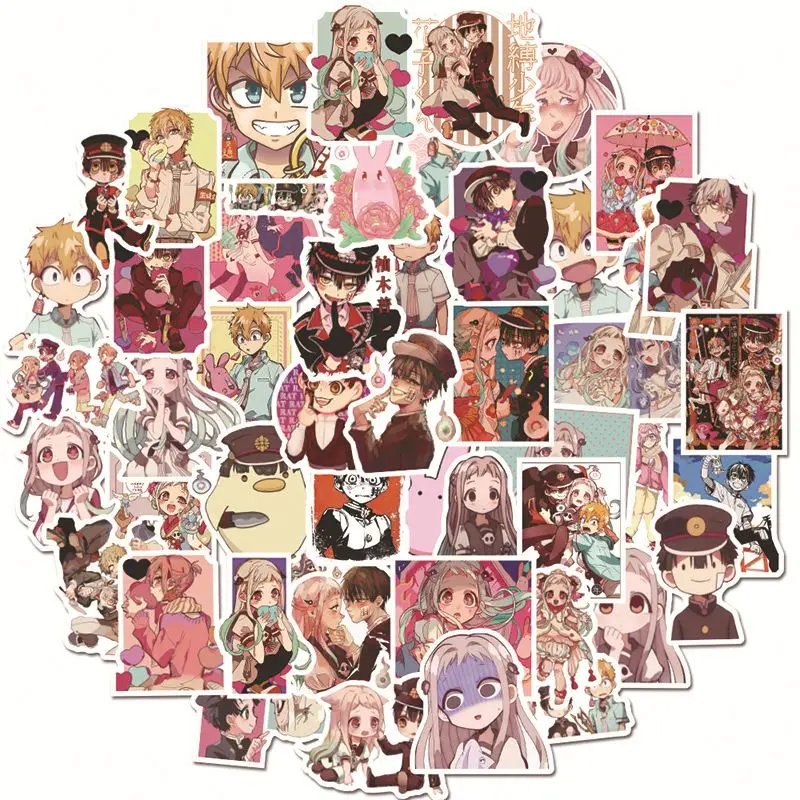 50 pcs Japanese anime stickers hot style suitcase stickers notebook scooters graffiti stickers
