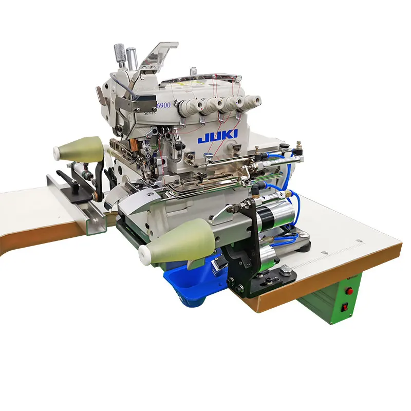 Automatic Circular collar setter with  overlock machines