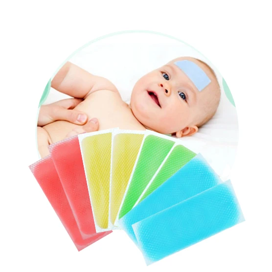 OEM baby fever Ice  hydrogel cool patch odm fever gel patch for baby forehead summer cooling pad blue ice cool pack