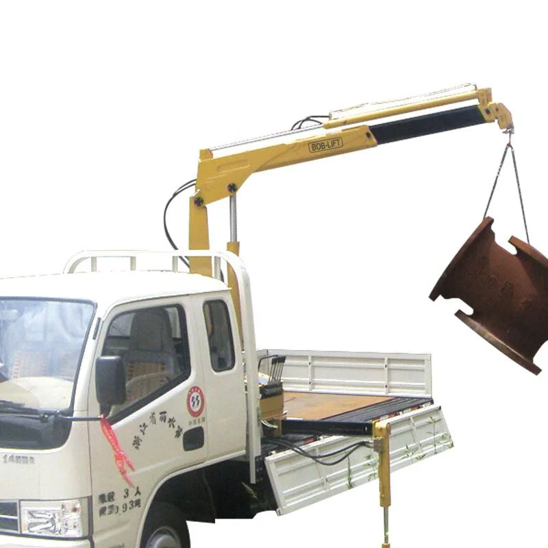 Fixed Boom Telescopic Cranes 1 Ton Auto Crane Small Hydraulic for Sale