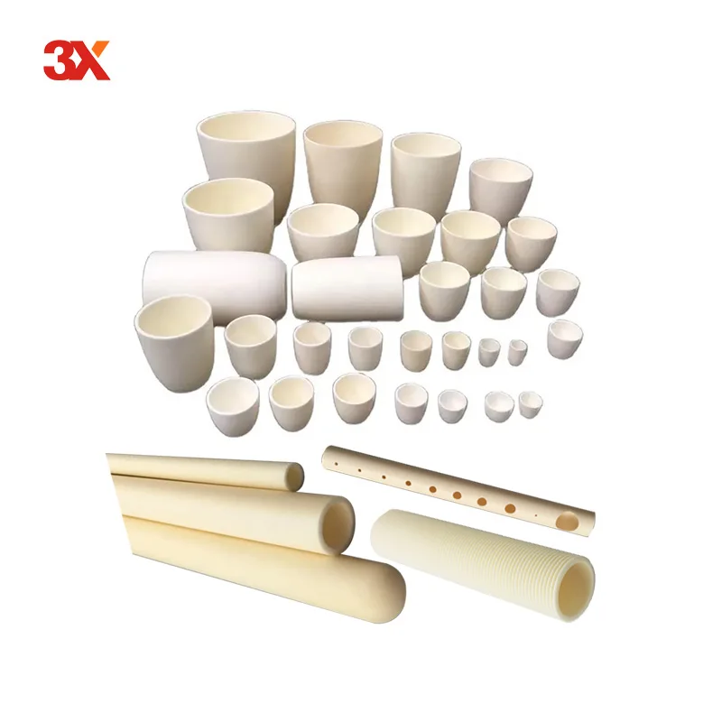 3X Ceramic Parts ODM OEM High Temperature Resistance Nitride Zirconia Silicon Carbide MACOR Boat Alumina Ceramic Crucible & Tube