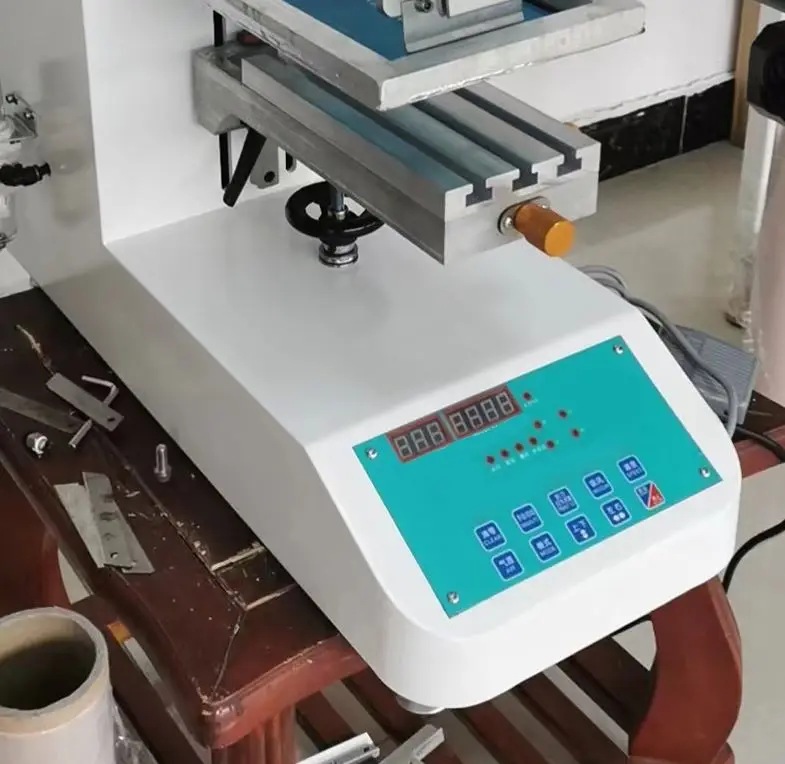 Semiautomatic Desktop Screen Printing Machine Mouse Pad LoGo Small Diagonal Screen Printing Machine Flat Diagonal Screen Printer