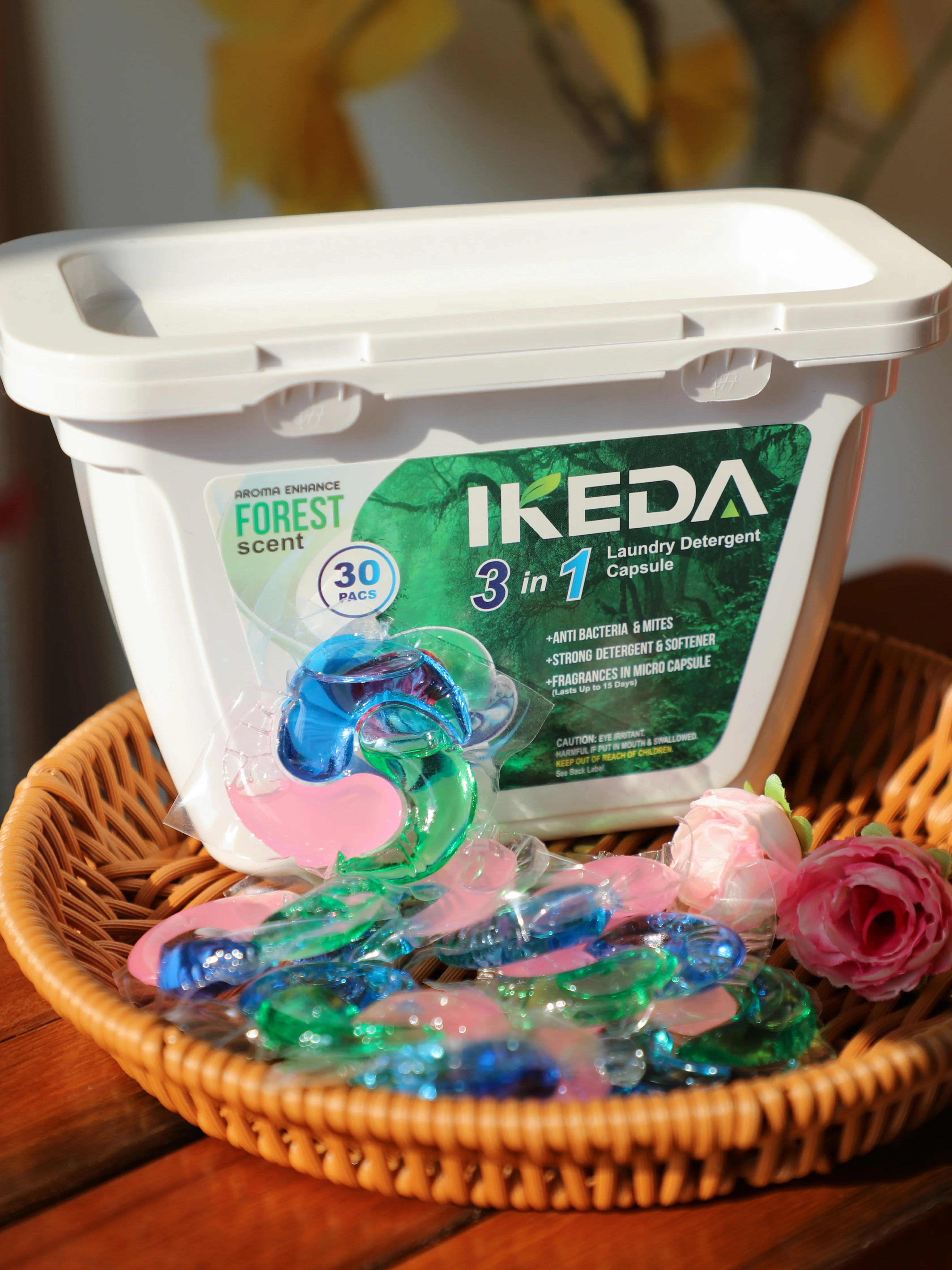 IKEDA Washing powder laundry detergent pods machine yicun laundry detergent capsule biodegradable capsule laundry detergent