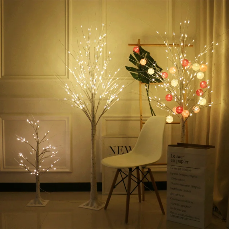 Newish 60leds 64leds 152leds 192leds Custom Artificial Indoor Outdoor Use Battery Christmas Home Decoration Led Cherry Flower