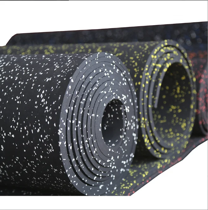 DENSITY 1100kg/m3 Gym Rubber Flooring Epdm& Sbr 2-10mm Thickness Rubber Floor Roll for Gym
