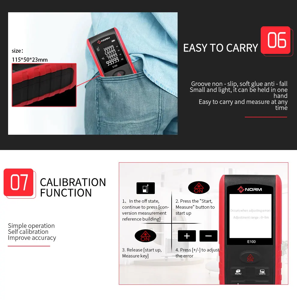 Digital Laser Tape Measure 80m Laser Rangefinder Accurate Distance Meter Construction laser RangeFinder